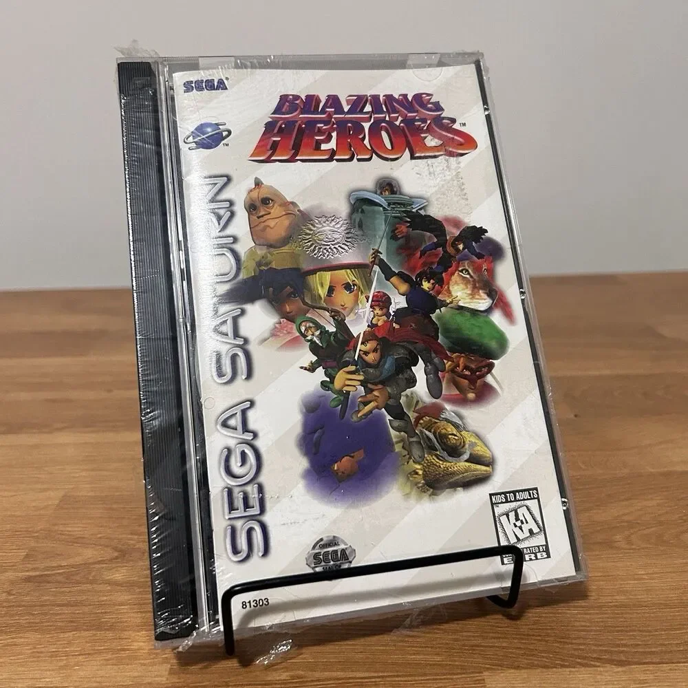 Blazing Heroes (Sega Saturn, 1996) CIB Complete W Manual/Reg Sealed